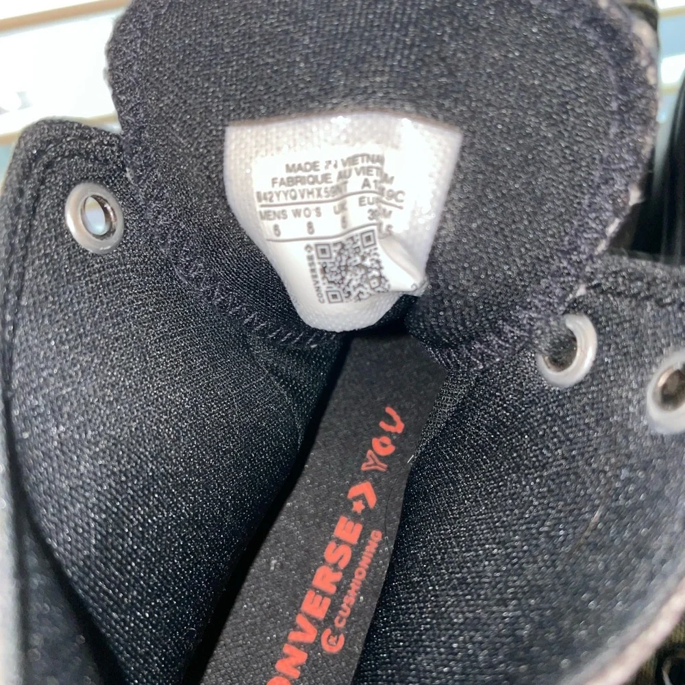 Custom Converse with Lug Soles and Comfort Insoles Size 8-Worn Once